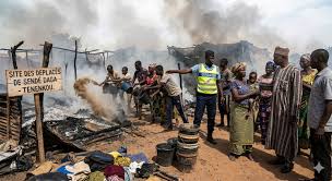INCENDIE DANS LE CAMP DES DÉPLACÉS DE SENDÉ DAGA A TENENKOU : PAS DE PERTE EN VIE HUMAINE.